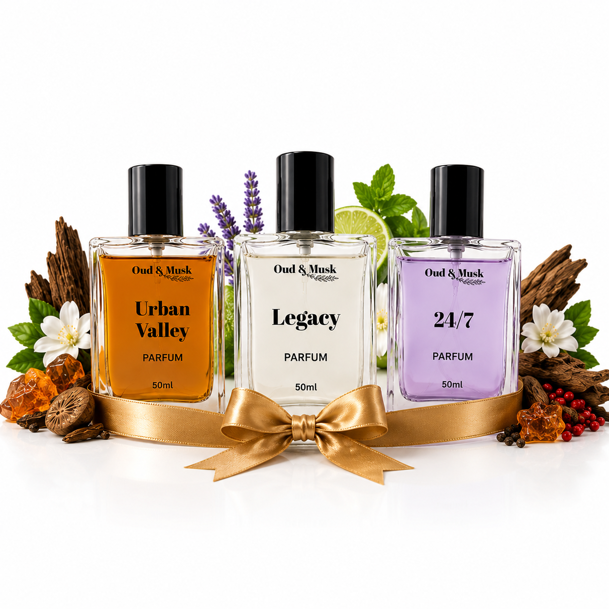 Oud&Musk 3-Piece Perfume Bundle